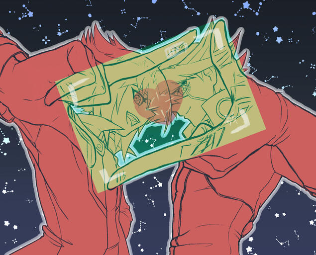 Half Body Monochromatic, Simple BG